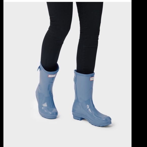 Hunter Shoes - Hunter Original Short Gloss Blue Boots